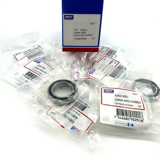 Double Rubber Sealed SKF 61804-2RS1 Deep Groove Ball Bearing 20x32x7mm for Precision Industrial Applications