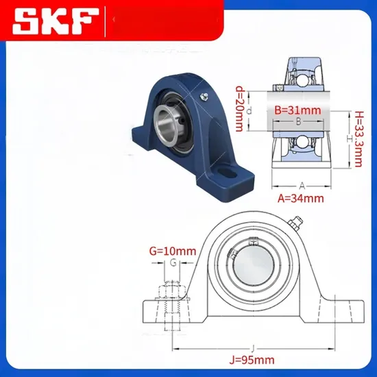 UCPX16 Series Pillow Block Square Flange Bearing SKF for High-Speed Corrosion-Resistant Applications - 2