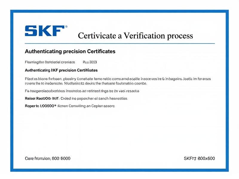 Authenticating SKF precision certificates SKF bearing certificate verification process