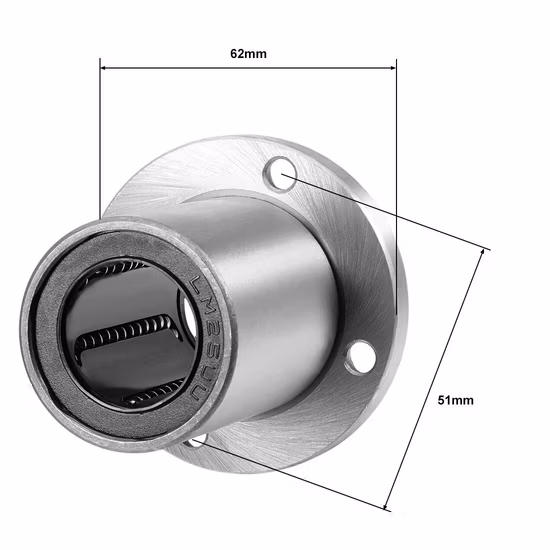 Genuine Lmf20uu High Speed Linear Bearing with Circular Flange - 2