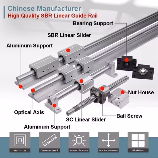 SK10 Linear Guide Rail Aluminum Bracket Slide Slider Bearing 5-10mm - 2